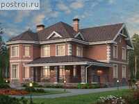 V-296-1P проект двухэтажного дома из пеноблоков размером 16 на 15